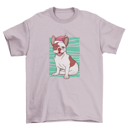Christmas Bulldog T-Shirt Design