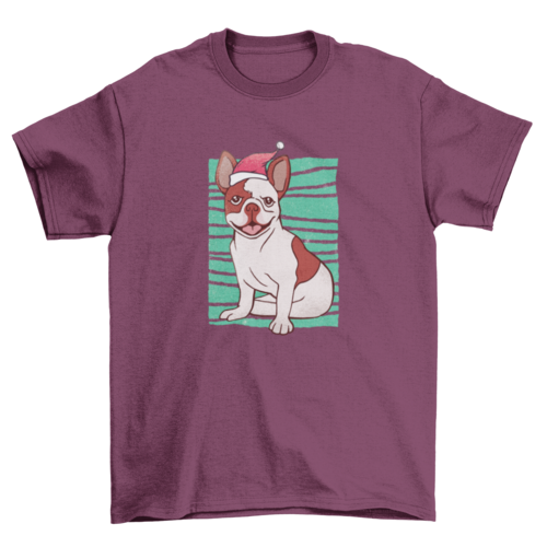 Christmas Bulldog T-Shirt Design