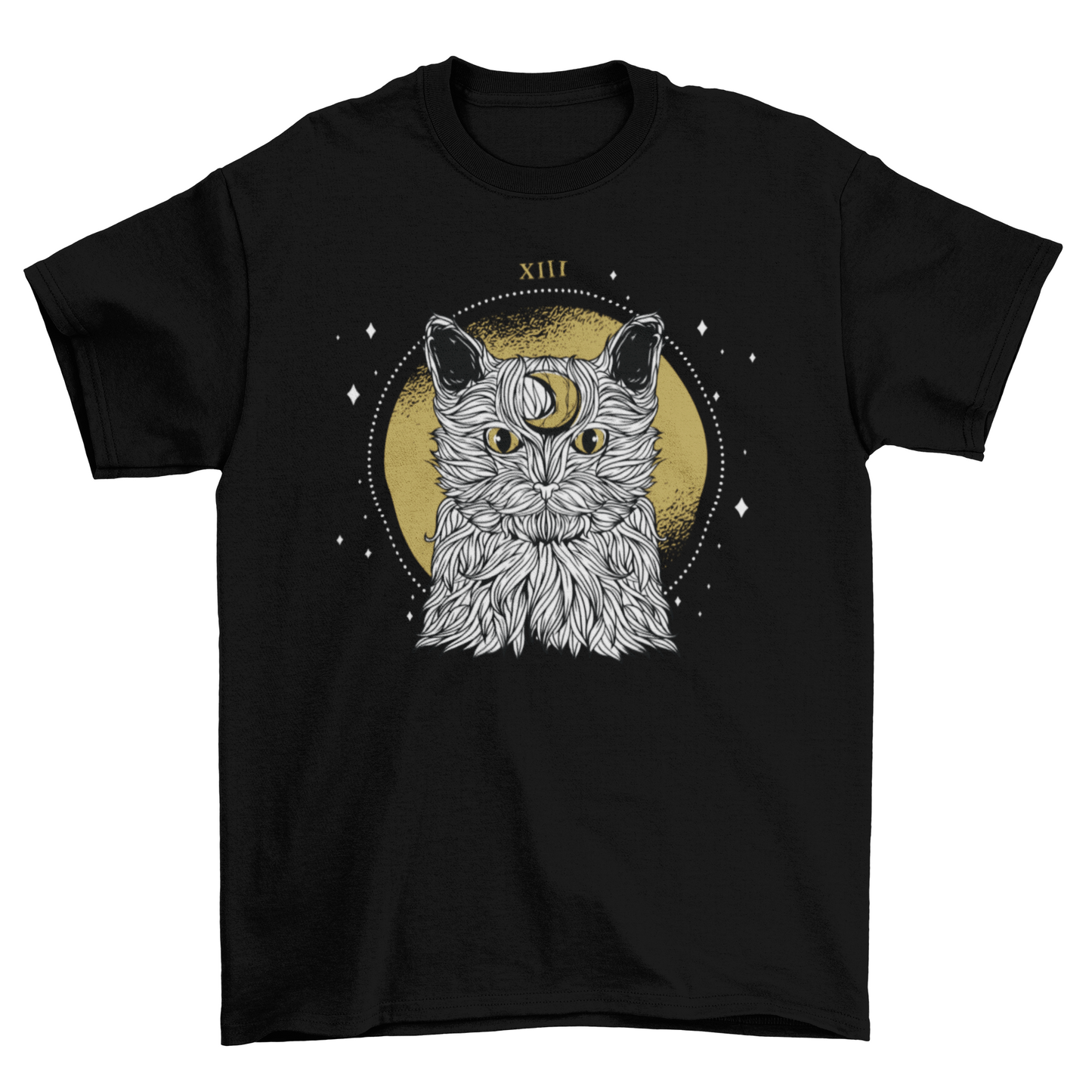 Moon furry lunar astrological cat t-shirt