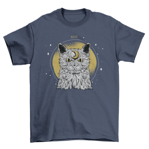 Moon furry lunar astrological cat t-shirt