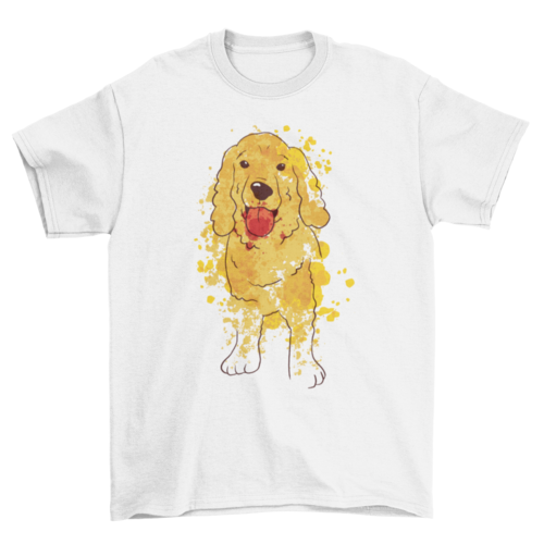 Watercolor cocker t-shirt design