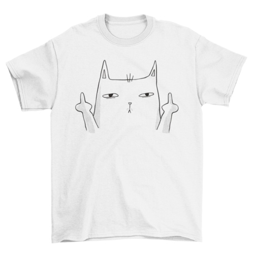 Funny Parody Simple Unique Draw Fashion Giving Two Middle finger Pet