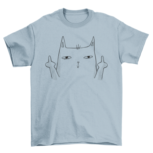 Funny Parody Simple Unique Draw Fashion Giving Two Middle finger Pet