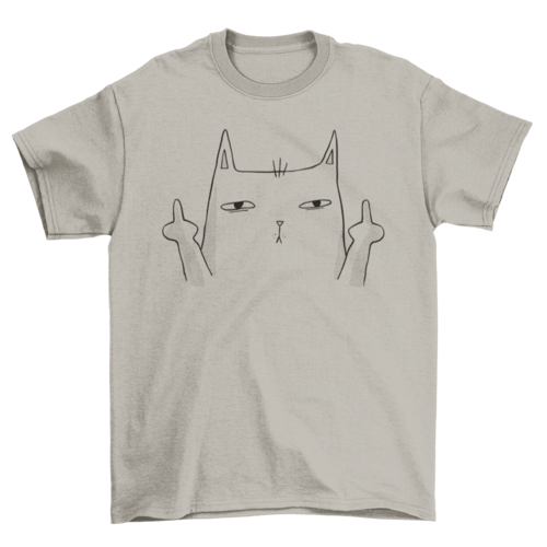 Funny Parody Simple Unique Draw Fashion Giving Two Middle finger Pet