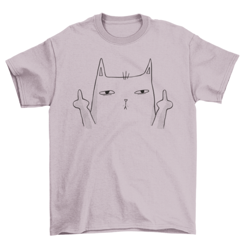 Funny Parody Simple Unique Draw Fashion Giving Two Middle finger Pet