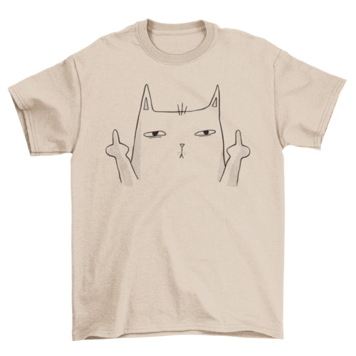 Funny Parody Simple Unique Draw Fashion Giving Two Middle finger Pet