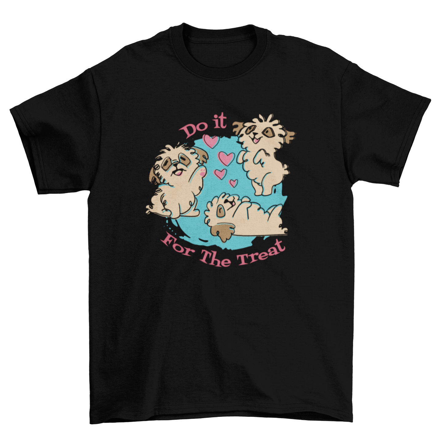 Fashion Colorful Lovely Cute dogs Quote "Do it for the treat" Pet