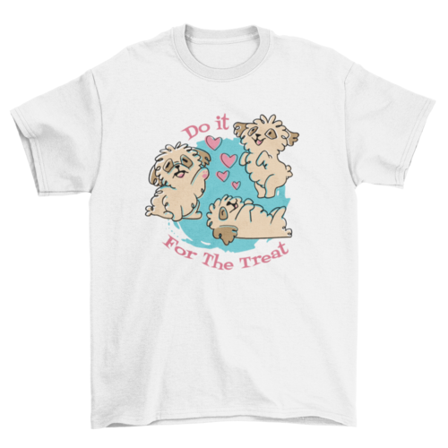 Fashion Colorful Lovely Cute dogs Quote "Do it for the treat" Pet