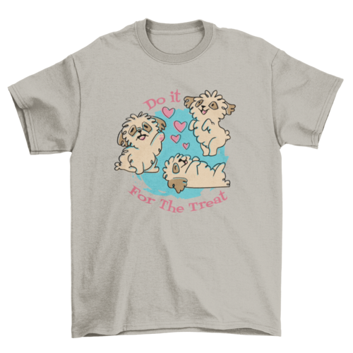 Fashion Colorful Lovely Cute dogs Quote "Do it for the treat" Pet