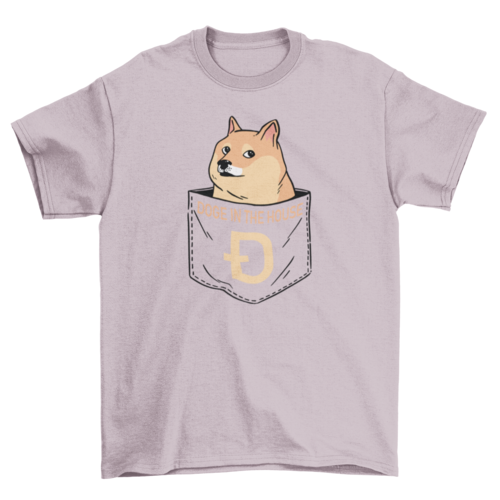 Dog animal in pocket t-shirt