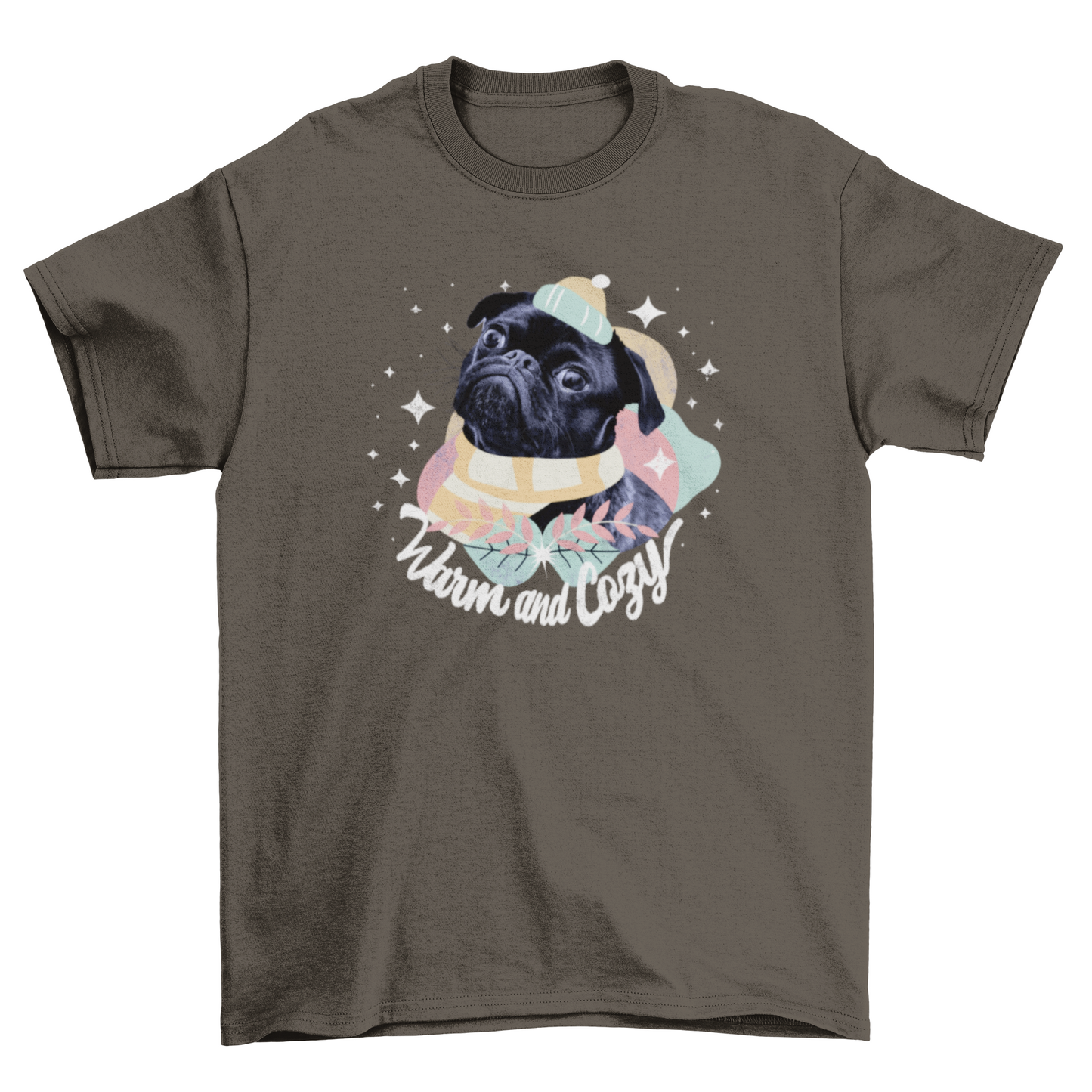 Incredible Warm Cozy Pug ornaments accessories quote "Warm and Cozy"