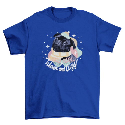 Incredible Warm Cozy Pug ornaments accessories quote "Warm and Cozy"