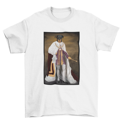 Royalty dog realistic t-shirt design