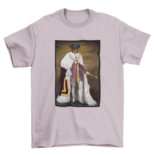 Royalty dog realistic t-shirt design
