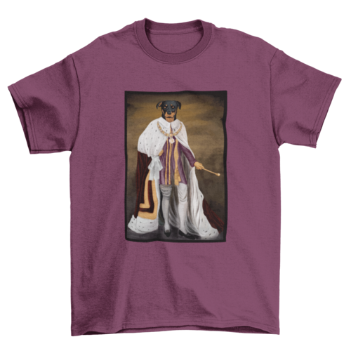 Royalty dog realistic t-shirt design