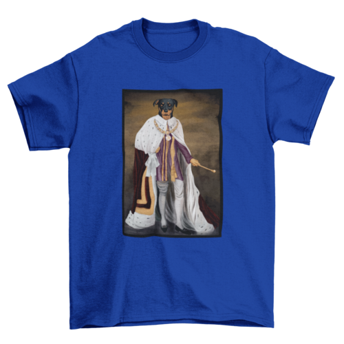 Royalty dog realistic t-shirt design