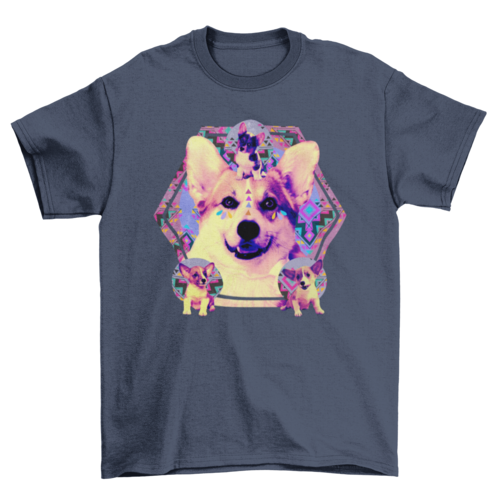 Incredible Corgi Pet Animal Dog psychedelic kaleidoscopic geometric