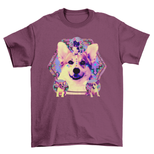Incredible Corgi Pet Animal Dog psychedelic kaleidoscopic geometric