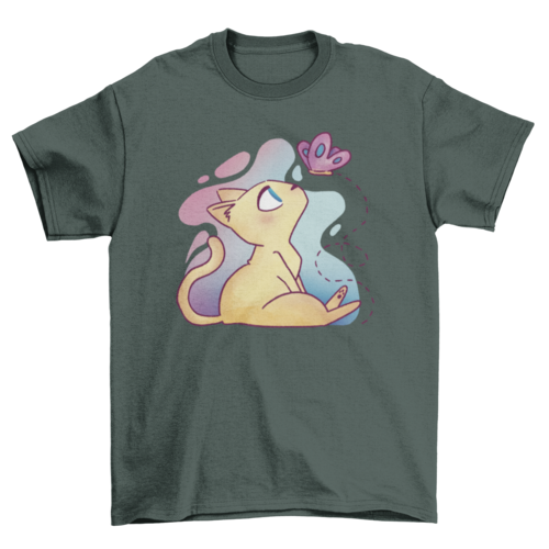 Lovely Fashion Cute Beautiful Pet Animal Cat butterfly cartoon style