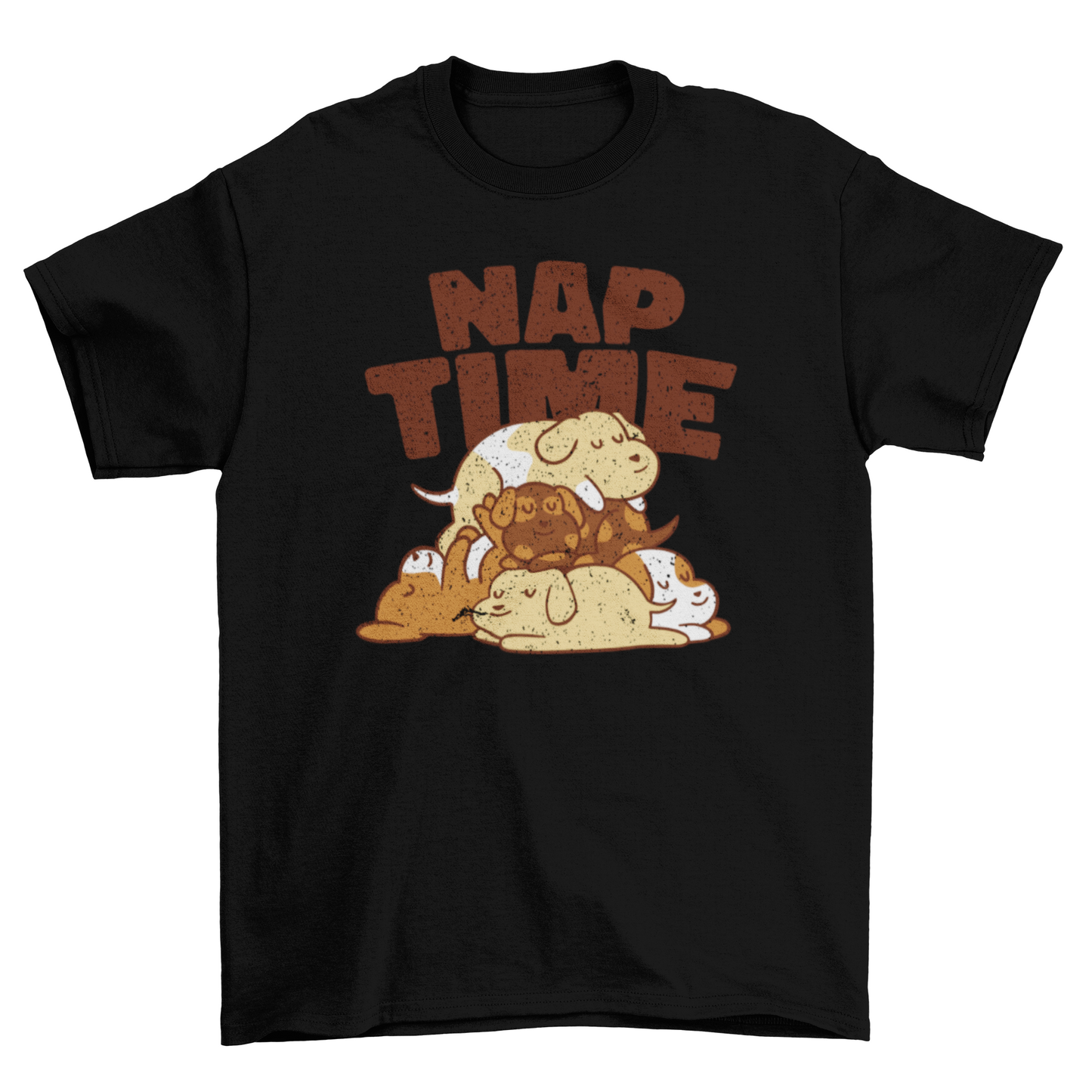 Nap time dogs cartoon t-shirt