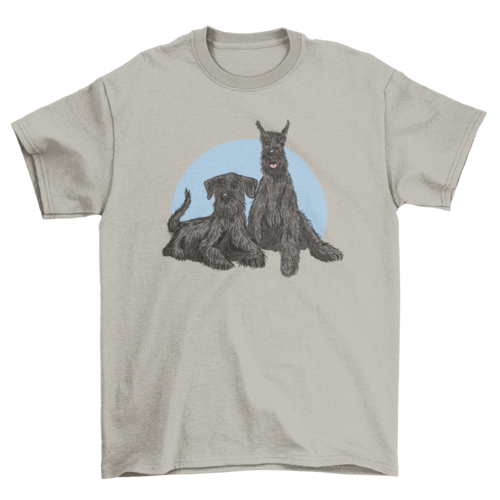 Schnauzer dogs illustration t-shirt