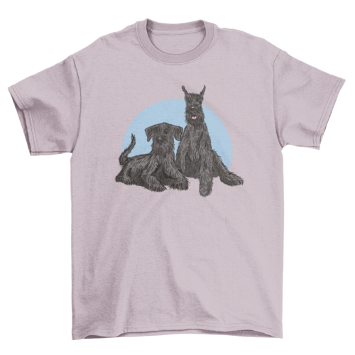 Schnauzer dogs illustration t-shirt