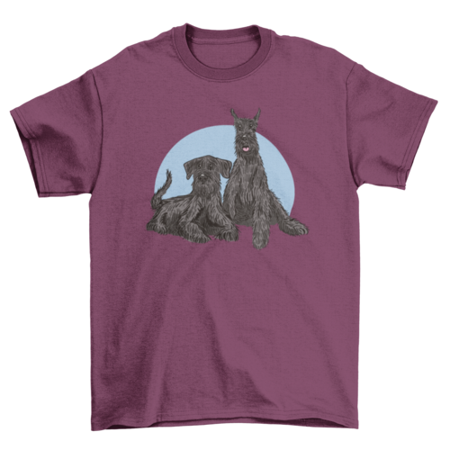 Schnauzer dogs illustration t-shirt