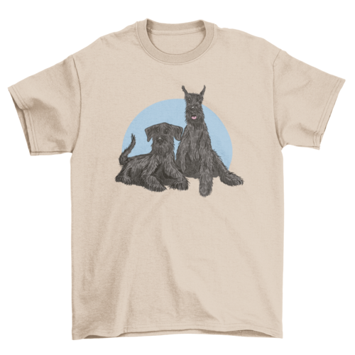 Schnauzer dogs illustration t-shirt