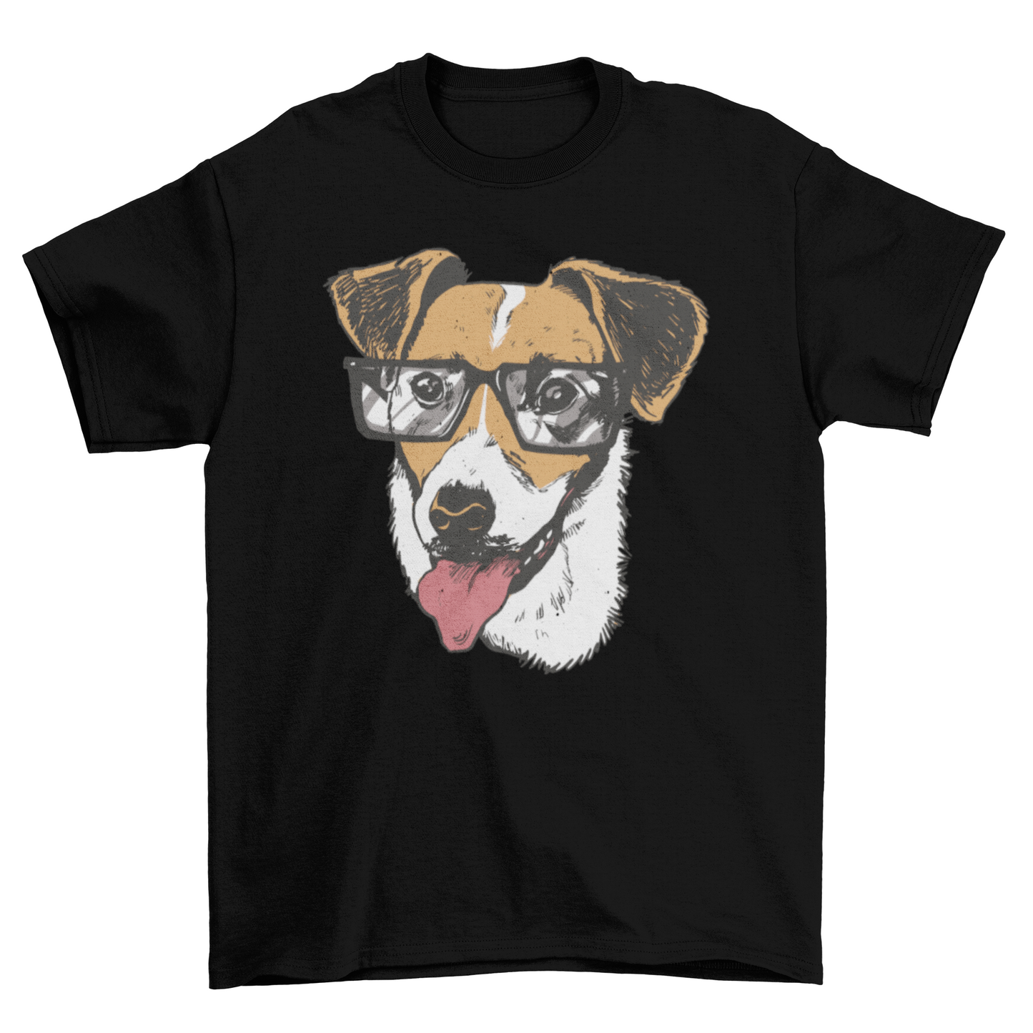 Terrier dog with glasses t-shirt