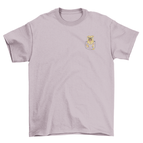Pug in pocket t-shirt
