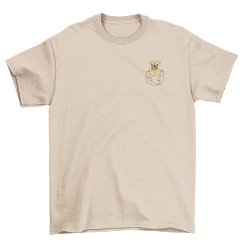 Pug in pocket t-shirt