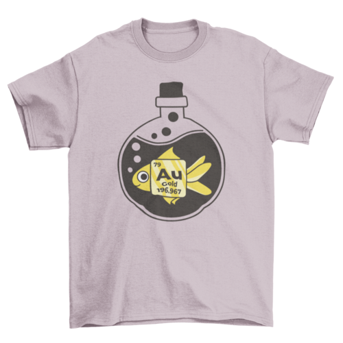 Cool Fashion Chemical Element "AU" Gold Golden Fish Pet Chemistry