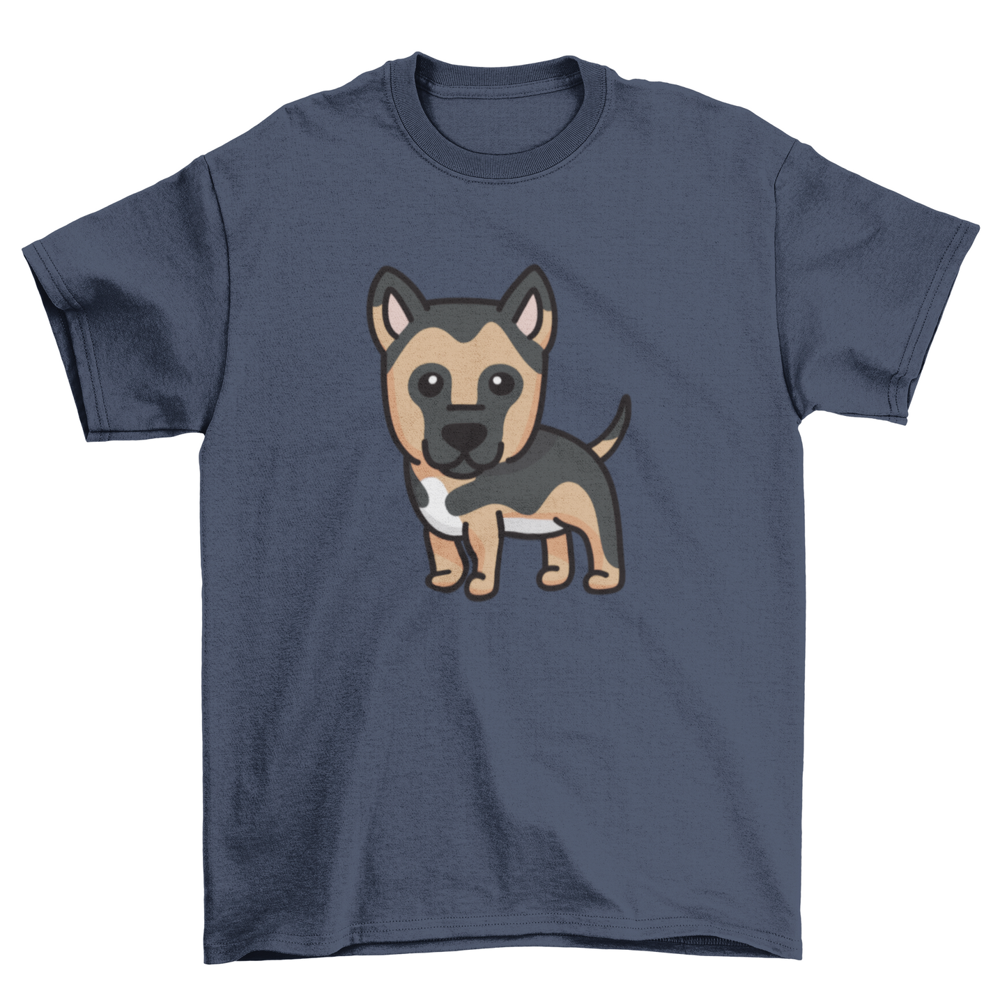 German shepherd dog cartoon t-shirt design