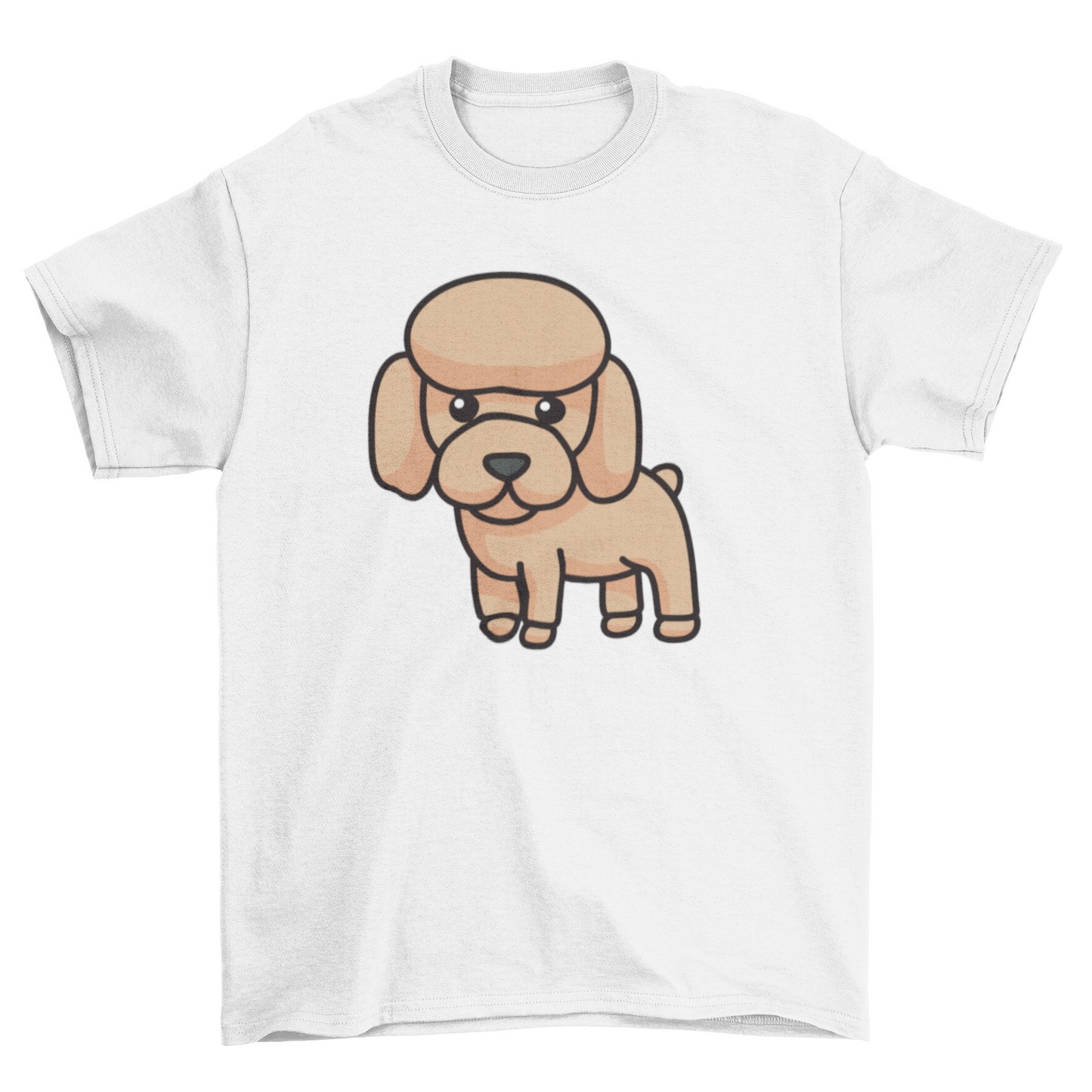 Poodle puppy dog cartoon t-shirt
