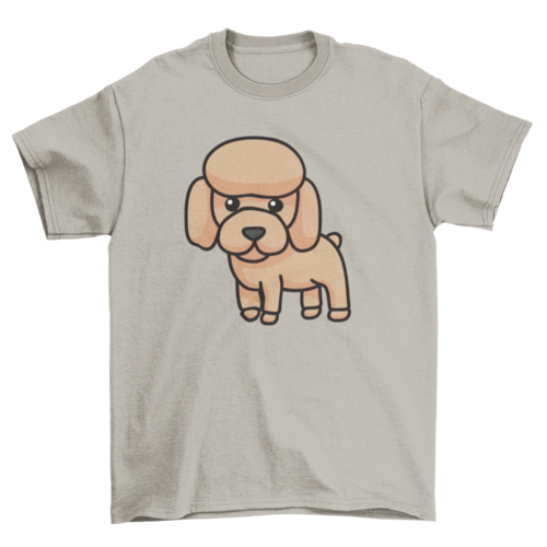 Poodle puppy dog cartoon t-shirt