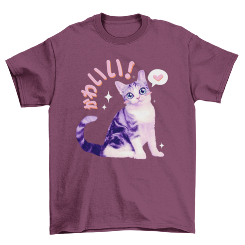 Kawaii japanese kitten pet animal t-shirt