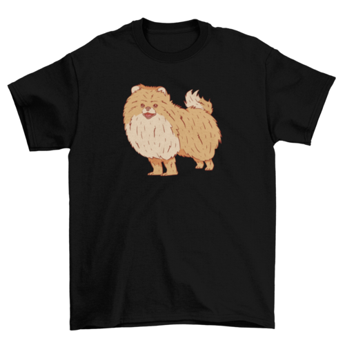 Unique Lovely Fashion Cute Pomeranian Fluffy Pet dog Animal t-shirt