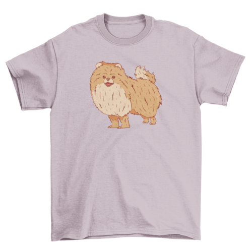 Unique Lovely Fashion Cute Pomeranian Fluffy Pet dog Animal t-shirt