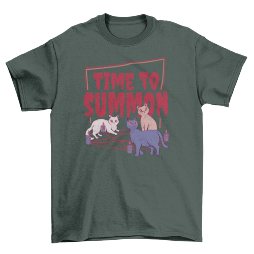 Satanic animal pet cats pentagram pod t-shirt