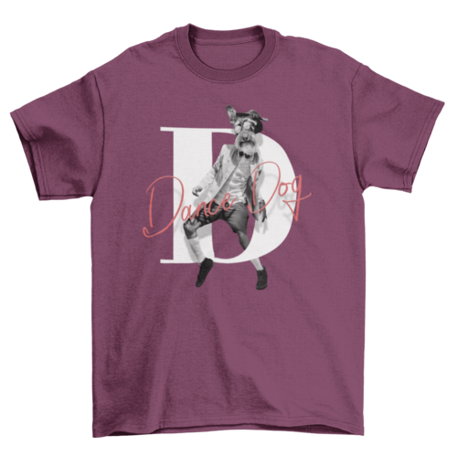 Man with dog animal head t-shirt