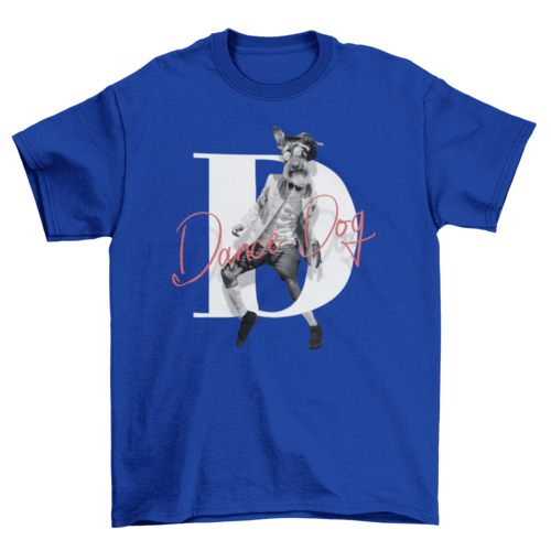 Man with dog animal head t-shirt