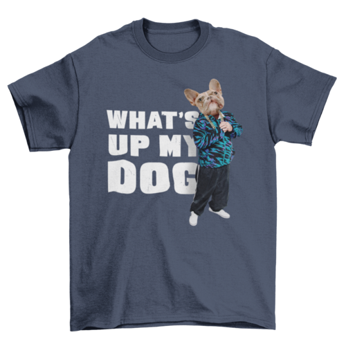 Person with dog animal head t-shirt