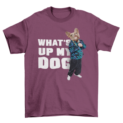 Person with dog animal head t-shirt