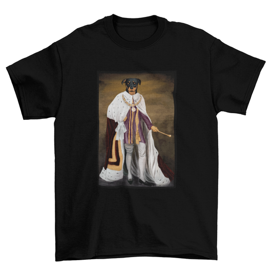 Royalty dog realistic t-shirt design