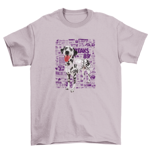 Happy dalmatian dog pet animal newspaper t-shirt