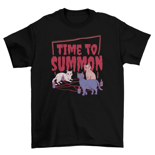 Satanic animal pet cats pentagram pod t-shirt
